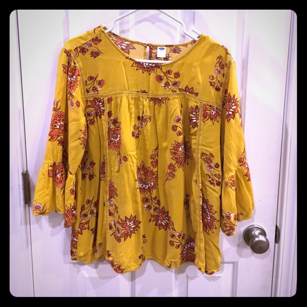 Beautiful Floral Boho Old Navy Blouse